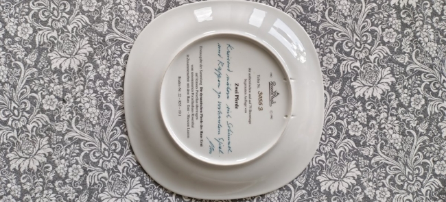 Assiette décorative Hans Erni &quot;deux chevaux&quot;